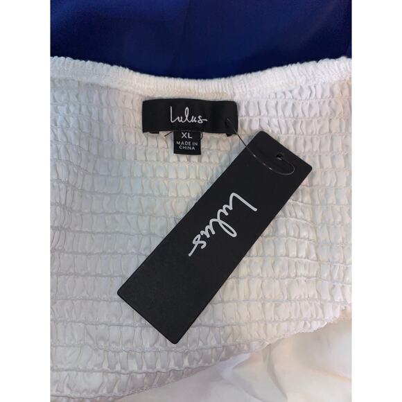 NWT Lulus size XL White Lined Long Sleeve Boho Style Dress Elastic Wrist Back - Picture 10 of 12